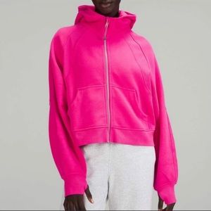 Lululemon Sonic Pink Scuba Oversized Full Zip Hoodie Size XL/XXL